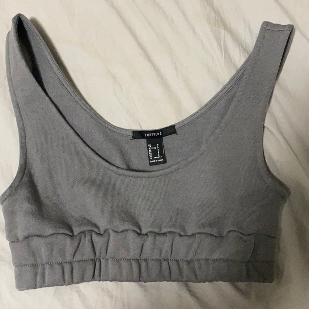 Forever 21 grey crop top
